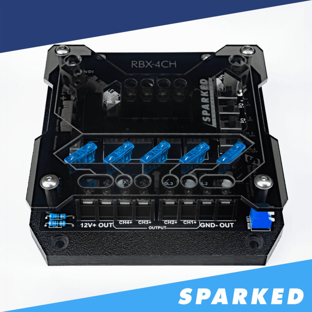 A box with the words Spraked Innovations RBX-4CH Special Edition on it.