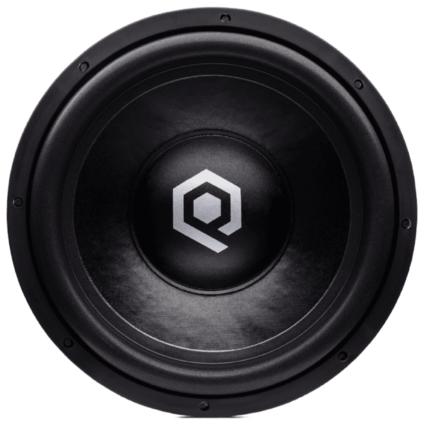 The Soundqubed HDS2 15 Inch Sunbwoofer on a white background.