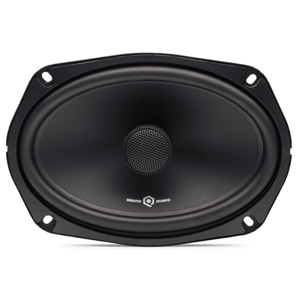 A pair of Soundqubed 6x9 Inch Coaxial Speaker Sets on a white background.