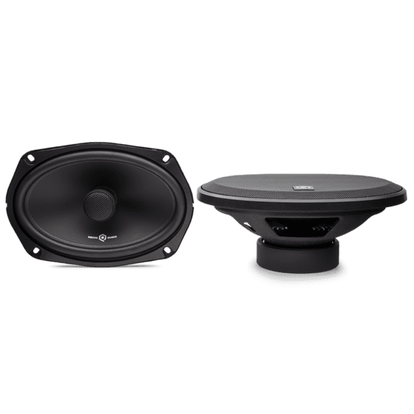 A pair of Soundqubed 6x9 Inch Coaxial Speaker Set on a white background.