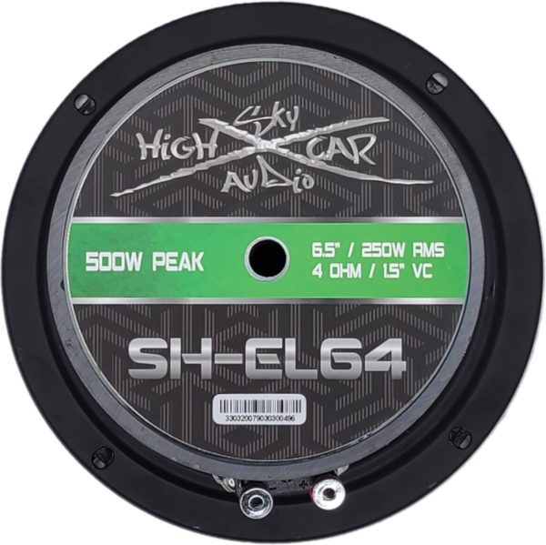 Sky High Car Audio EL64 6.5 Inch Pro Audio Midrange/Midbass - 6 ohm speaker cable.