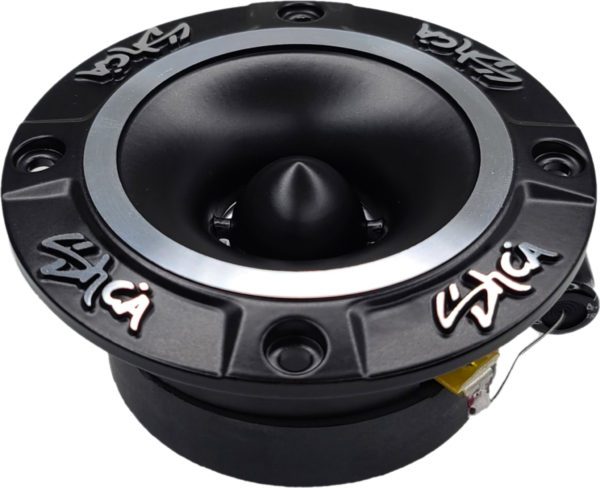 A pair of Sky High Car Audio TW1 Pro Neo Mini Bullet Tweeters with a logo on them.