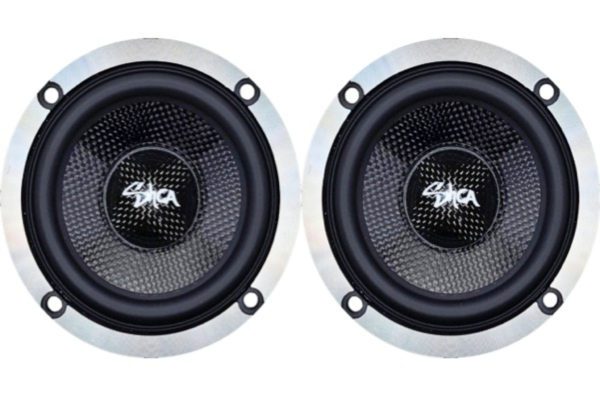 A pair of Sky High Car Audio 3.5 Inch Pro Audio Neo Midrange Speaker Sets on a white background.