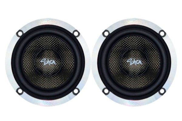 A pair of Sky High Car Audio 3.5 Inch Pro Audio Ferrite Midrange Speaker Set on a white background.