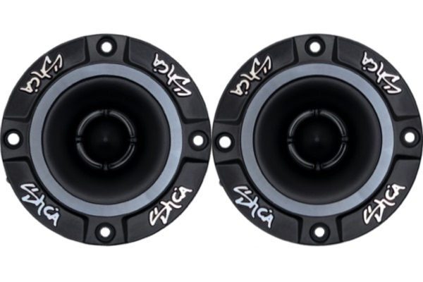 Two Sky High Car Audio TW1 Pro Neo Mini Bullet Tweeters (Pair) on a white background.