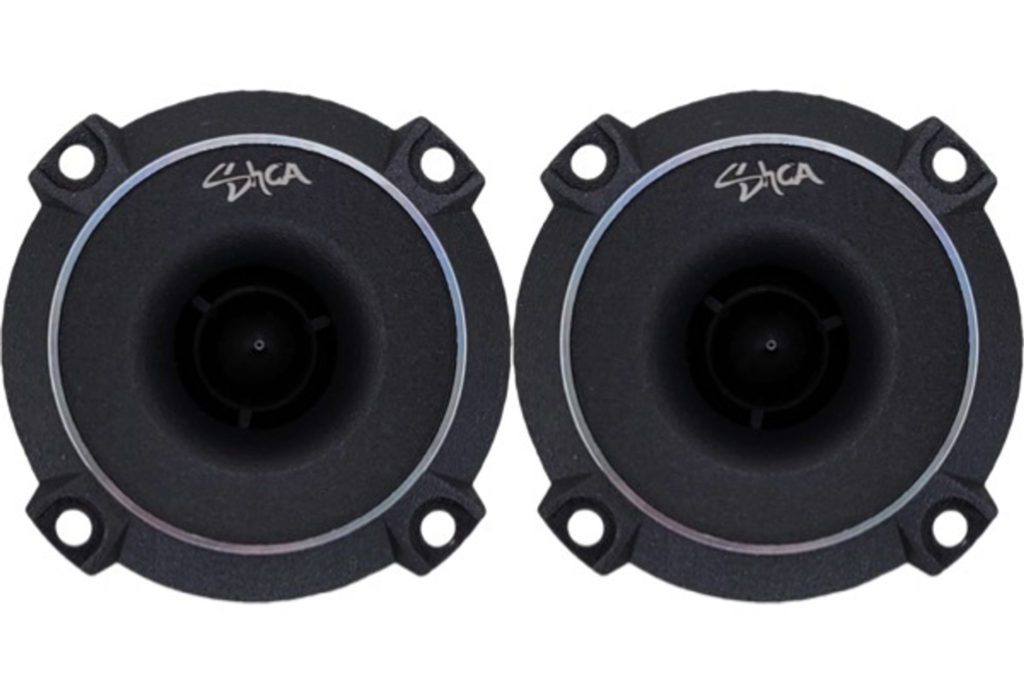 Two Sky High Car Audio TW2 Pro Neo Mini Bullet Tweeters (Pair) on a white background.