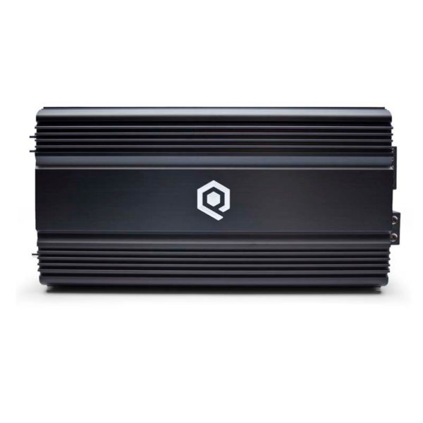 A black car amplifier with the Soundqubed Q1-2200.2 logo on it.