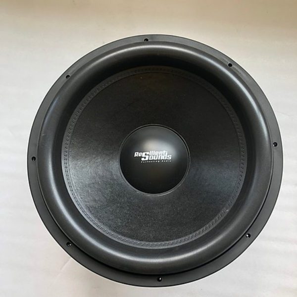 A Resilient Sounds Platinum-18 subwoofer on a white background.
