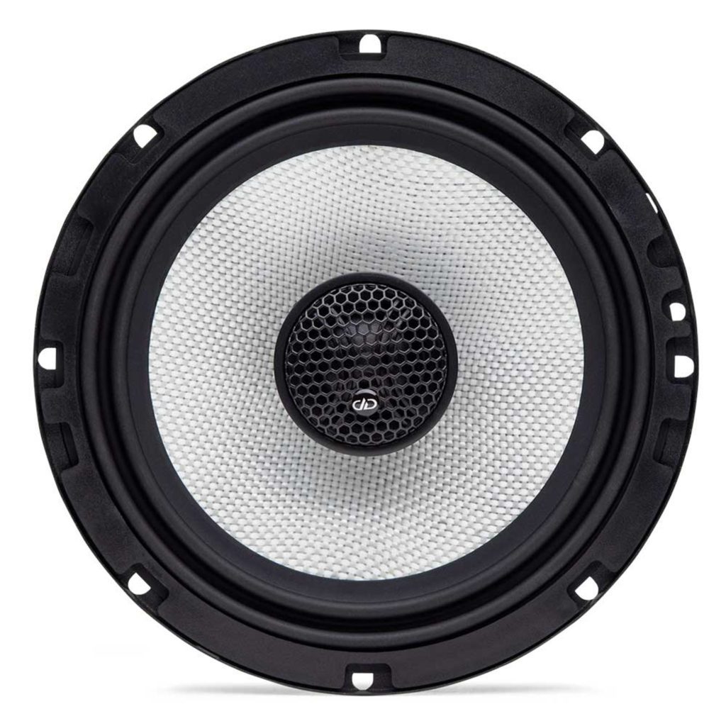 A pair of DD Audio D-X6.5b D Series Coaxial Speakers on a white background.