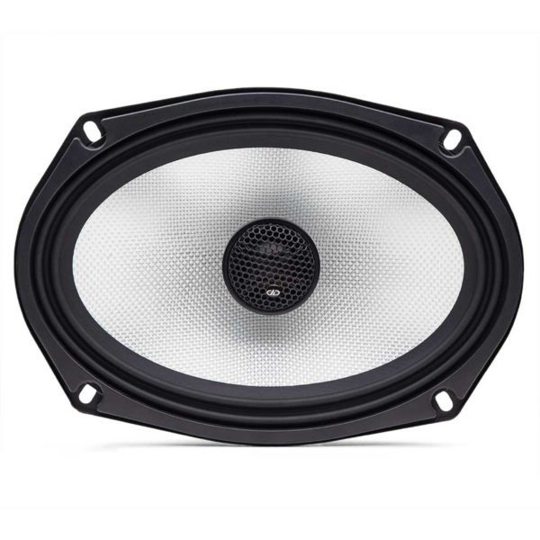 A pair of DD Audio D-X6x9b D Series Coaxial Speakers on a white background.