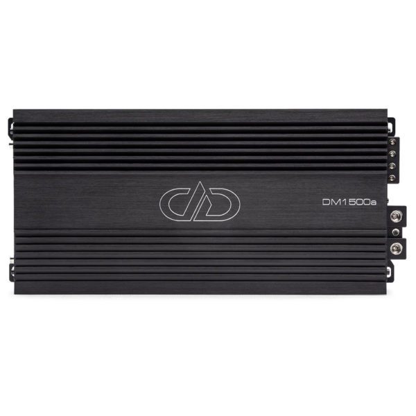 The DD Audio DM1500a D Series Monoblock Amplifier is shown on a white background.