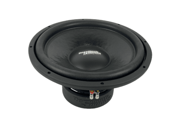 A Resilient Sounds RS 15" V2 subwoofer on a white background.