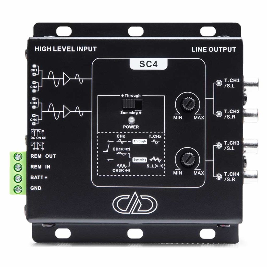 CDA DD Audio SC4a 4 Channel Line Output Signal Converter high-level input module.