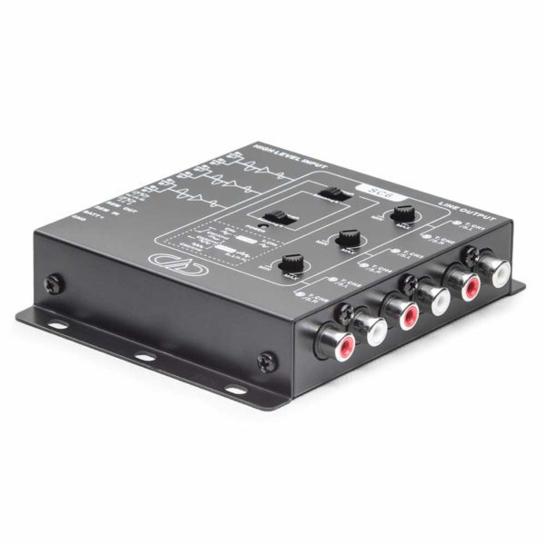 A DD Audio SC6a 6 Channel Active Line Output Signal Converter with red and blue inputs.
