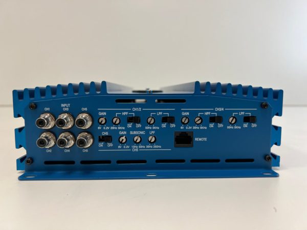 A Gately Audio G5-1700.5 Amplifier with a number of buttons on it.