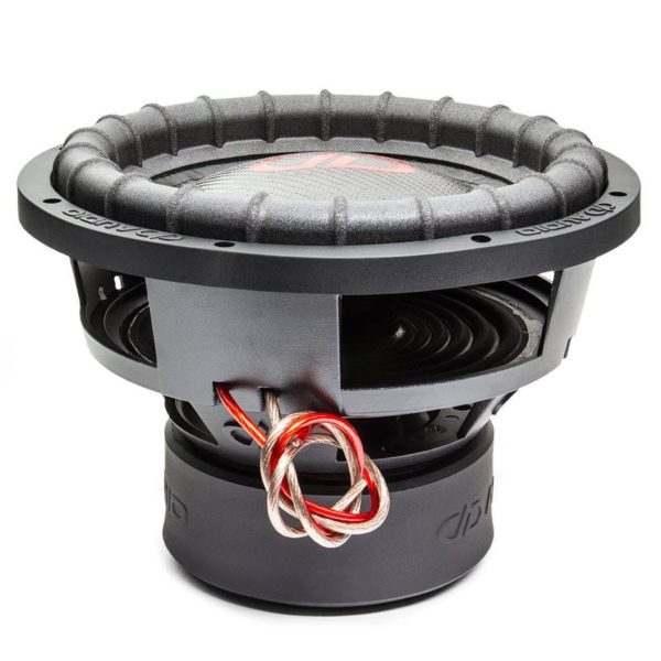 A DD Audio 10" 3500 Series Subwoofer with a wire attached to it.