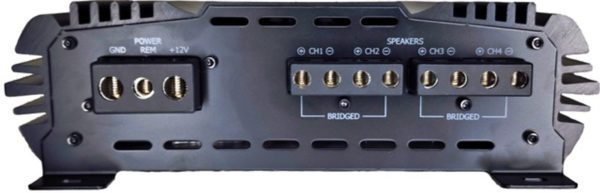 A SoundQubed Q4-150 4 Channel Amplifier for a car.