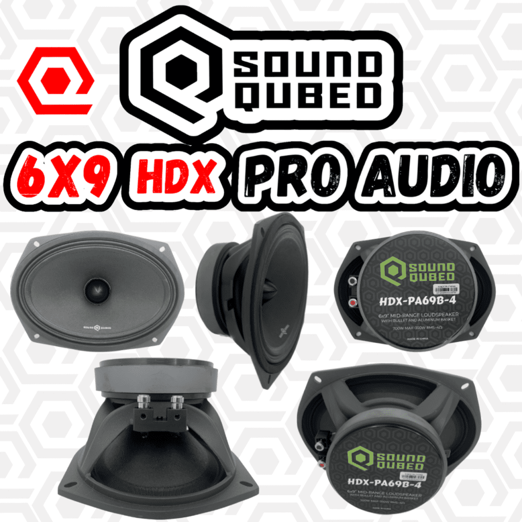 Product: Soundqubed HDX Series Pro Audio 6x9" Speaker (single)

Revised Sentence: Soundqubed HDX Series Pro Audio 6x9" Speaker (single).
