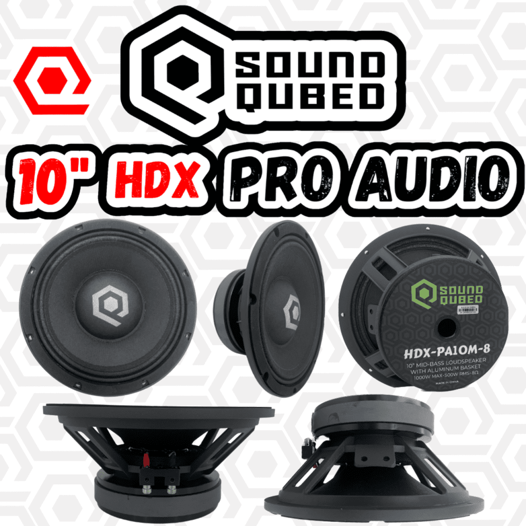 Soundqubed HDX Series Pro Audio Speaker 10 inch Midrange Speaker (single)
