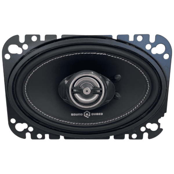 A pair of Soundqubed HDS Series 4x6" Coaxial 2-way Speakers on a white background.