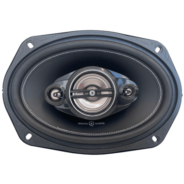 A pair of Soundqubed HDS Series 6x9" Coaxial 3-way Speakers (Pair) on a white background.