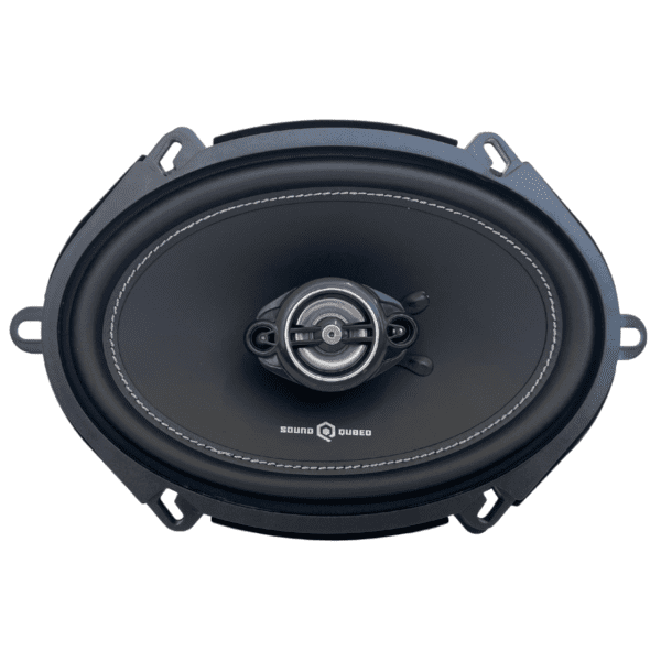 A pair of Soundqubed HDS Series 5x7" Coaxial 2-way Speakers (Pair) on a white background.