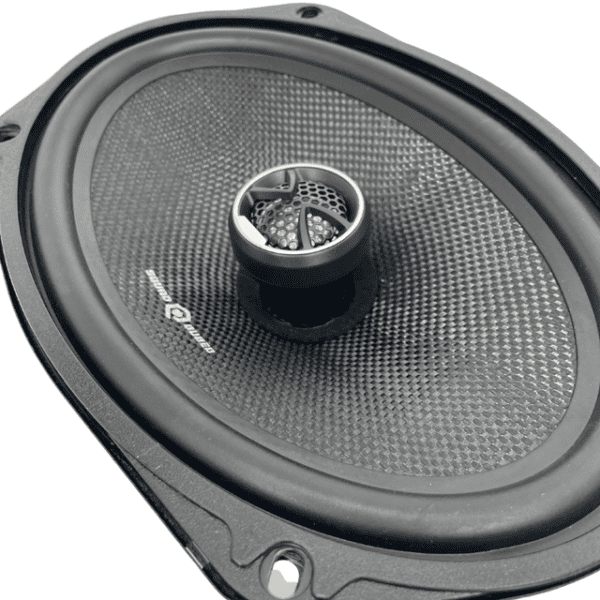 A pair of Soundqubed HDX Series 6x9" Coaxial 2-way Speakers (Pair) on a white background.