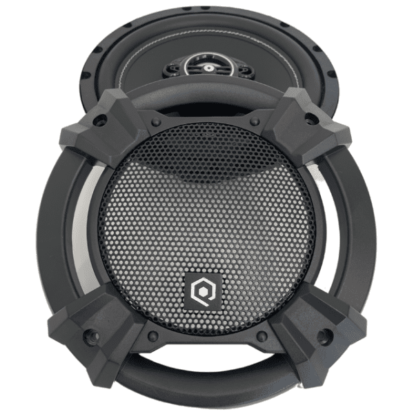 A pair of Soundqubed HDS Series 6.5" Coaxial 2-way Speakers on a white background.