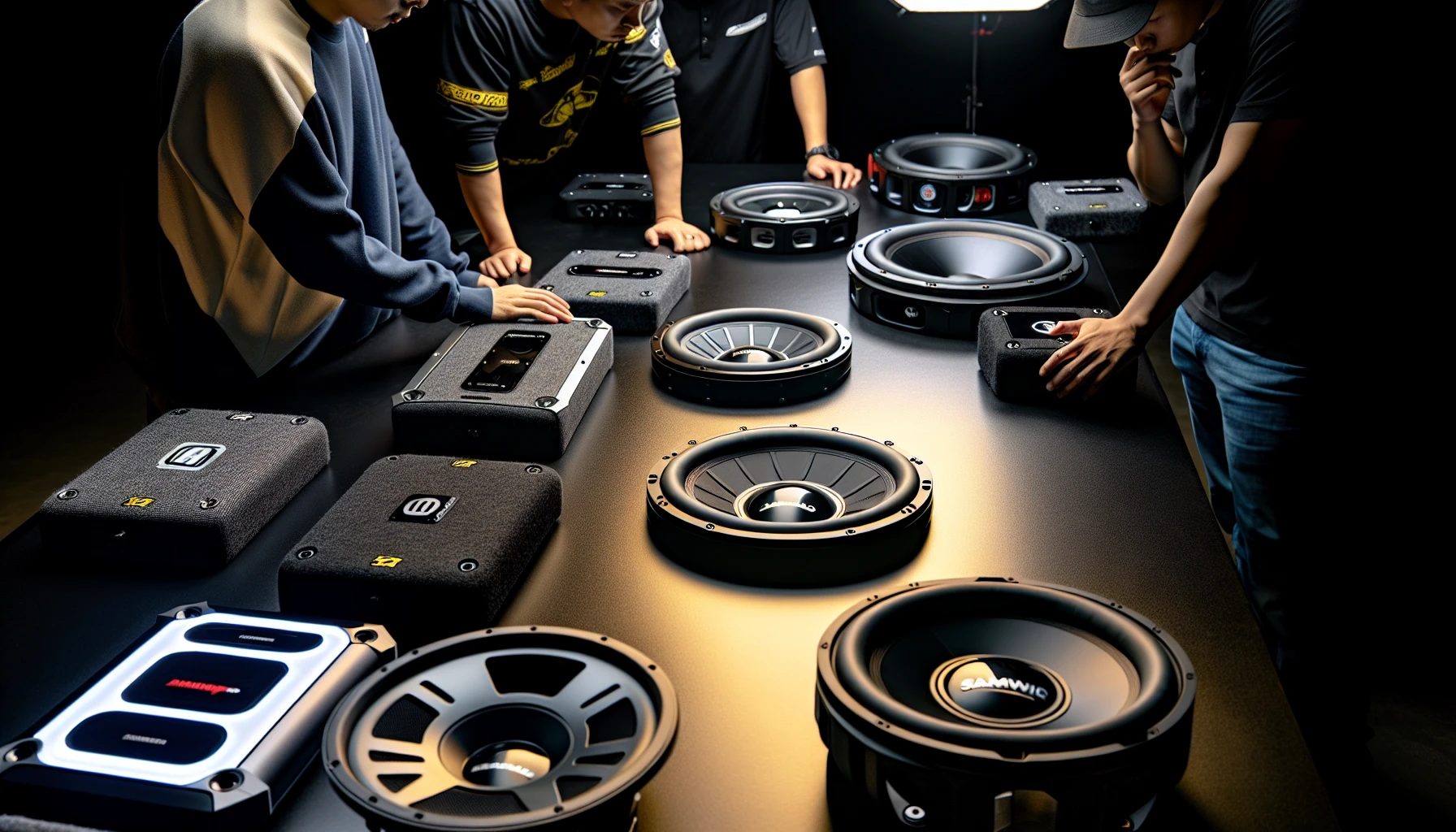 Various subwoofers for car audio